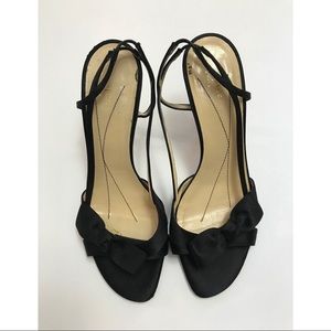 Kate Spade Black Silk Bow Heels size 81/2